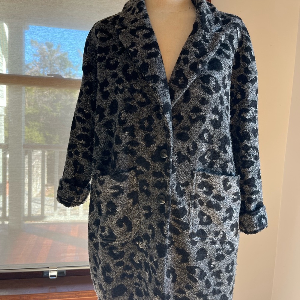 Madewell Textured Gray and Black Knit
